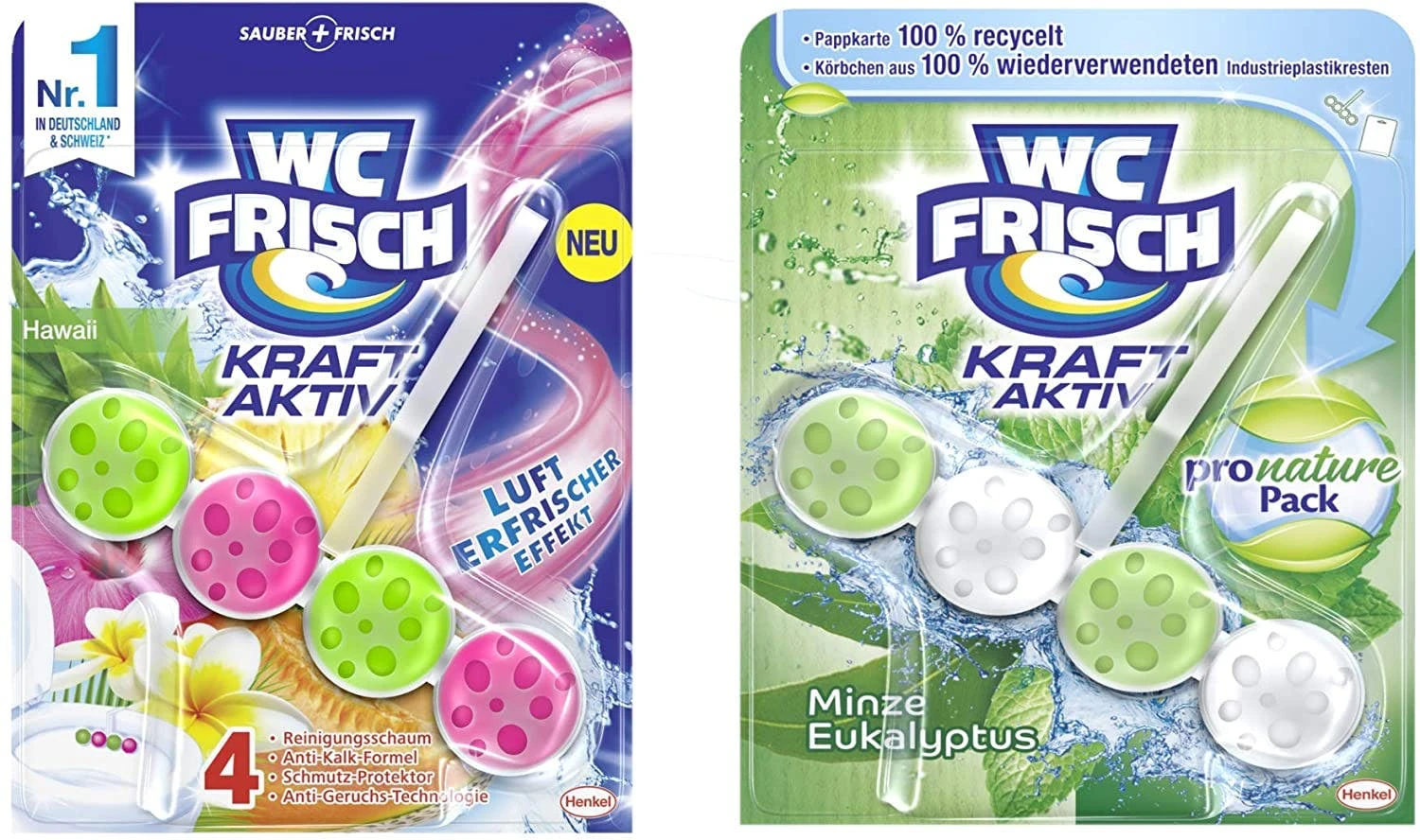 Null WC Frisch Duftspüler Set 1x 50g Minze & 1x 50g Urlaubsträume Hawaii WC Reiniger 1 Null WC Frisch Duftspüler Set 1x 50g Minze & 1x 50g Urlaubsträume Hawaii WC Reiniger