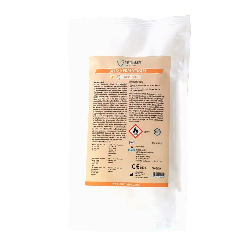 Null Nitras Desinfektionstücher 58100, Protectasept- Gebrauchsfertig VAH Gelistet 100 Stück Pro Dose 100 Stück 2 Null Nitras Desinfektionstücher 58100, Protectasept- Gebrauchsfertig VAH Gelistet 100 Stück Pro Dose 100 Stück – Bild 2