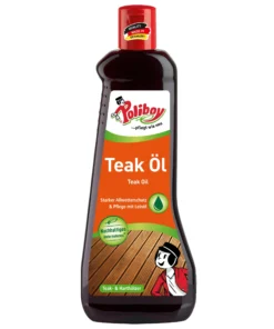 Null Poliboy - Teak Öl Dunkel Für Harthölzer - Intensive Farbauffrischung - Reinigt, Pflegt Und Schützt - 500ml - Made In Germany