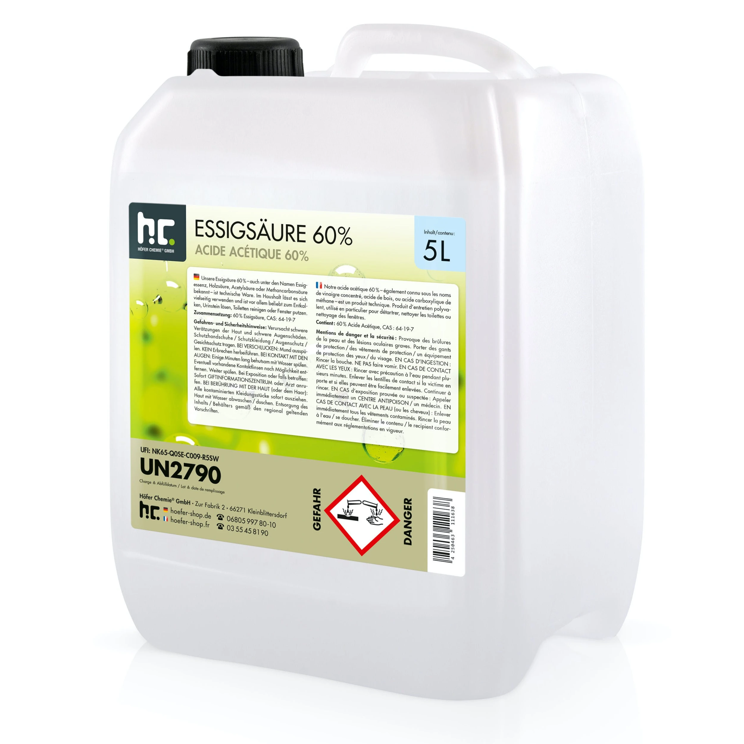 Null 15 X 1 Liter Essigsäure 60% In Flaschen 5 Null 15 X 1 Liter Essigsäure 60% In Flaschen – Bild 5