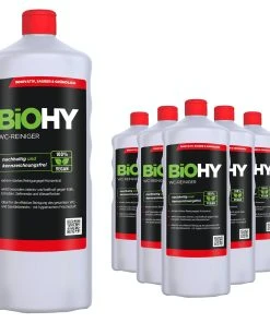 BiOHY WC-Reiniger (6x1l Flasche) | EXTRA STARK | Profi Bio Konzentrat | Dickflüssiges Reinigungs-Gel | Ideal Gegen Urinstein