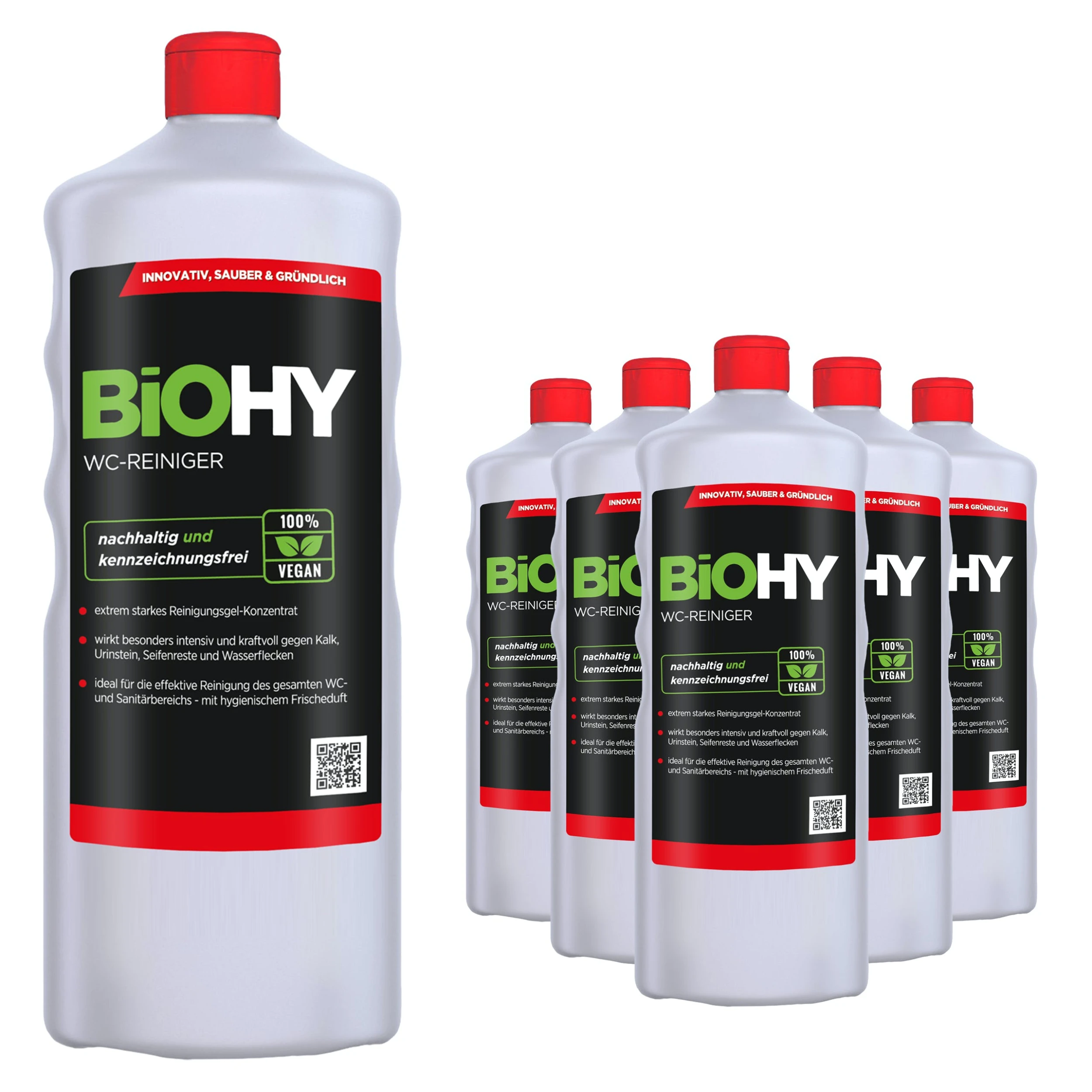 BiOHY WC-Reiniger (2x1l Flasche) | EXTRA STARK | Profi Bio Konzentrat | Dickflüssiges Reinigungs-Gel | Ideal Gegen Urinstein 2 BiOHY WC-Reiniger (2x1l Flasche) | EXTRA STARK | Profi Bio Konzentrat | Dickflüssiges Reinigungs-Gel | Ideal Gegen Urinstein – Bild 2