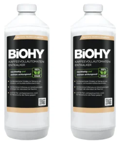 Null BiOHY Kaffeevollautomaten Entkalker (2x1l Flasche) | Ideal Zur Entkalkung Von Allen Kaffeemaschinen | Ca. 20 Entkalkungsvorgänge/Flasche