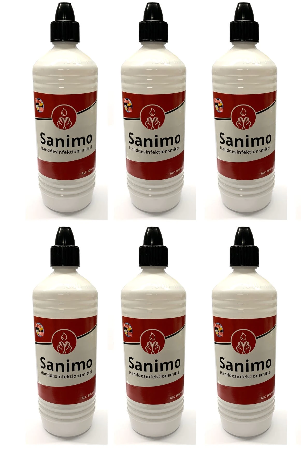 Null 3x 1000ml Sanimo Handdesinfektionsmittel - Anwendungsfertig - Nach Rezept Der WHO Desinfektionsmittel Hände Nachfüllflasche 3 Null 3x 1000ml Sanimo Handdesinfektionsmittel - Anwendungsfertig - Nach Rezept Der WHO Desinfektionsmittel Hände Nachfüllflasche – Bild 3