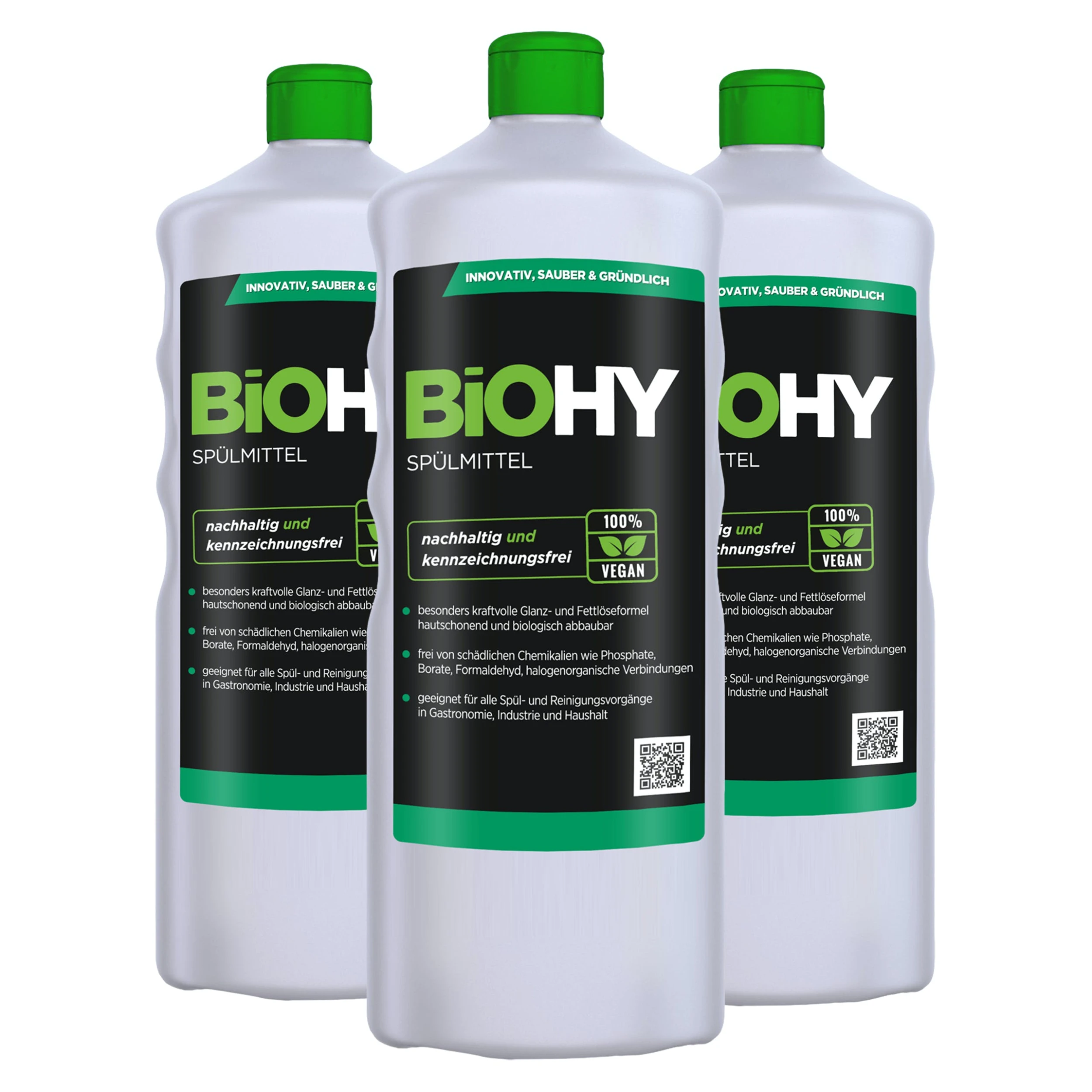 Null BiOHY Spülmittel (9x1l Flasche) | Frei Von Schädlichen Chemikalien & Biologisch Abbaubar | Glanz- & Fettlöseformel 4 Null BiOHY Spülmittel (9x1l Flasche) | Frei Von Schädlichen Chemikalien & Biologisch Abbaubar | Glanz- & Fettlöseformel – Bild 4