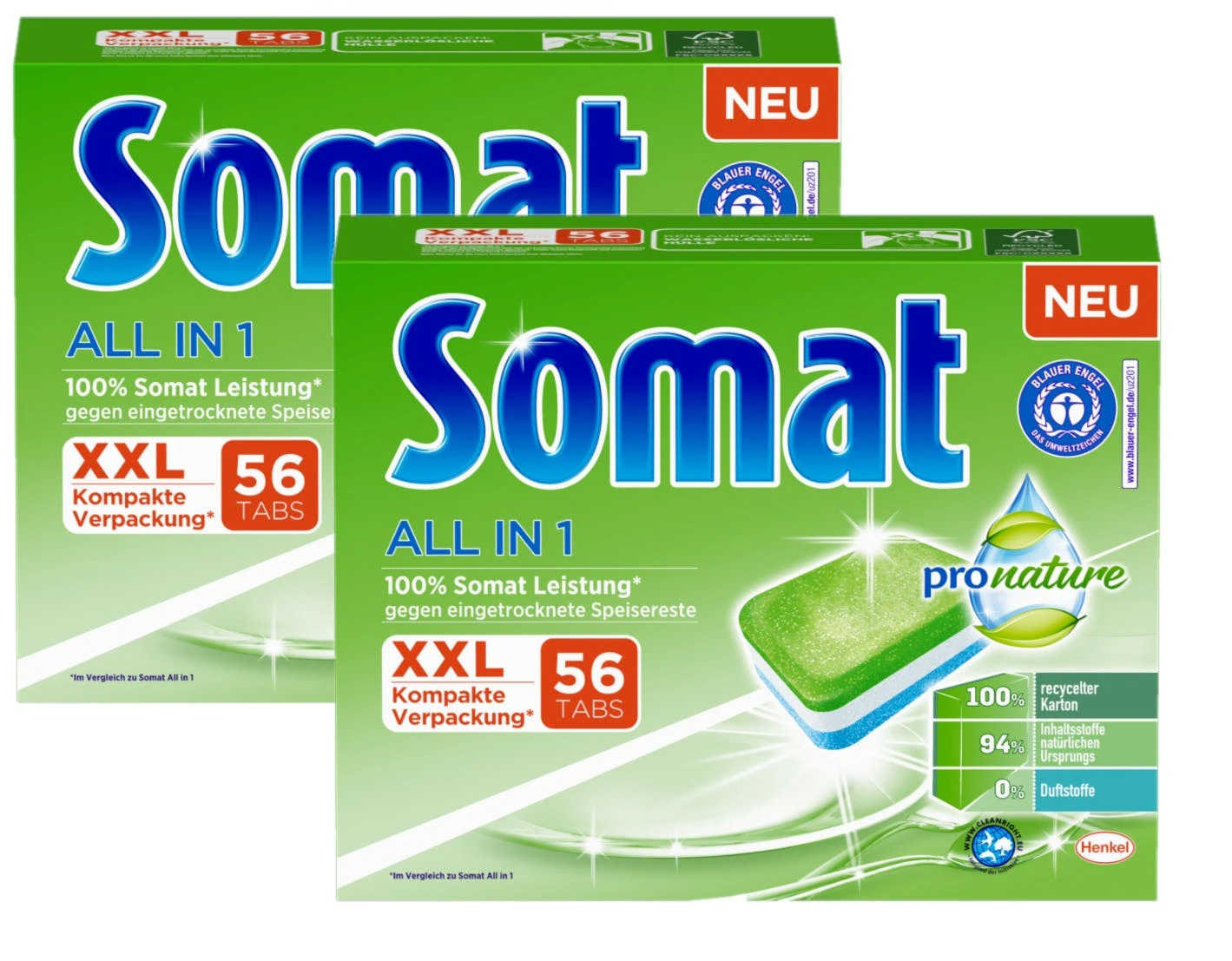 Somat All In 1 Pro Nature Spülmaschinen Tabs 56 Tabs Spülmittel Spülen Reinigung 4 Somat All In 1 Pro Nature Spülmaschinen Tabs 56 Tabs Spülmittel Spülen Reinigung – Bild 4