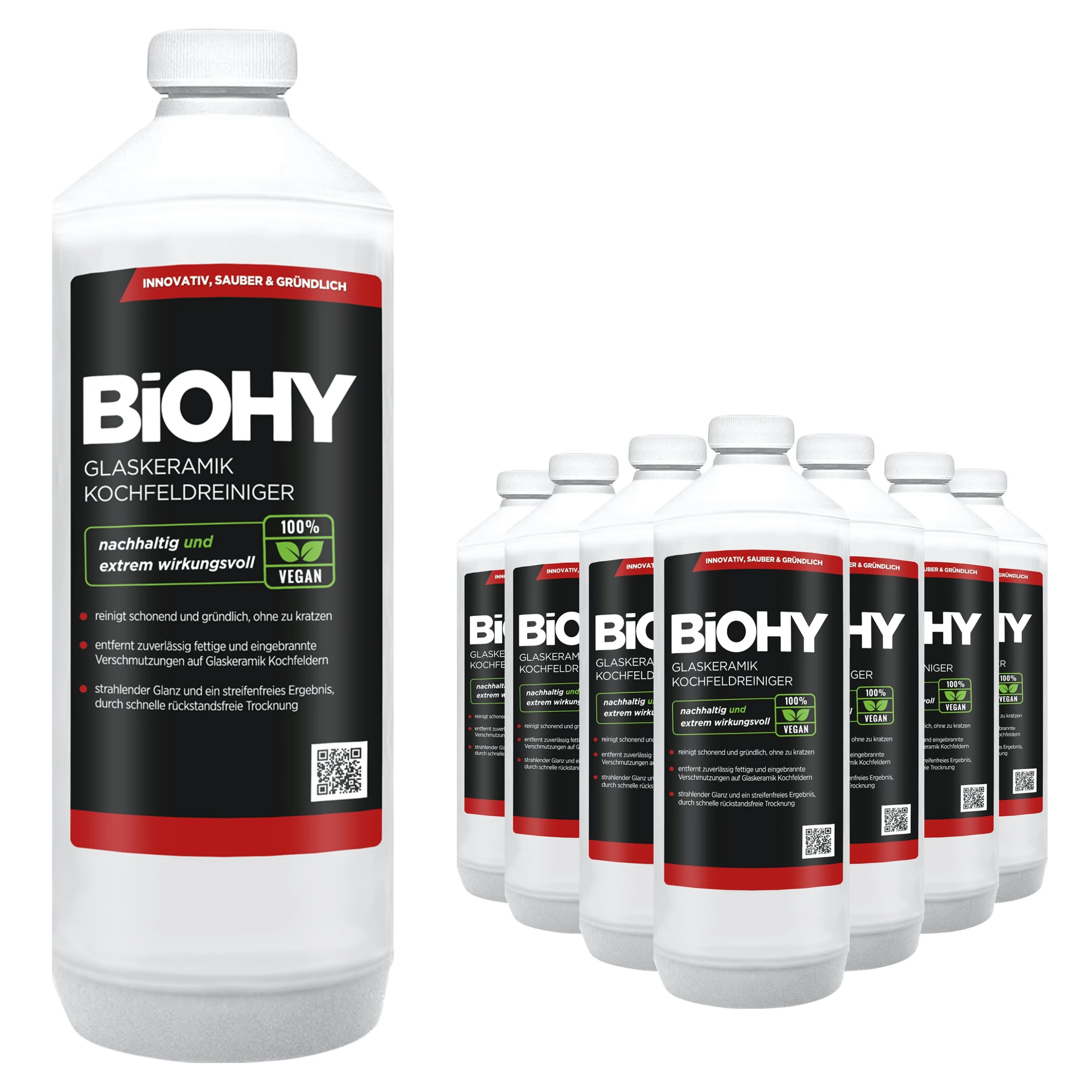 BiOHY Glaskeramik Kochfeldreiniger (12x1l Flasche) | Optimal Zur Reinigung Und Pflege Von Kochfeld Und Induktion | Geeignet Für ALLE GERÄTE 4 BiOHY Glaskeramik Kochfeldreiniger (12x1l Flasche) | Optimal Zur Reinigung Und Pflege Von Kochfeld Und Induktion | Geeignet Für ALLE GERÄTE – Bild 4