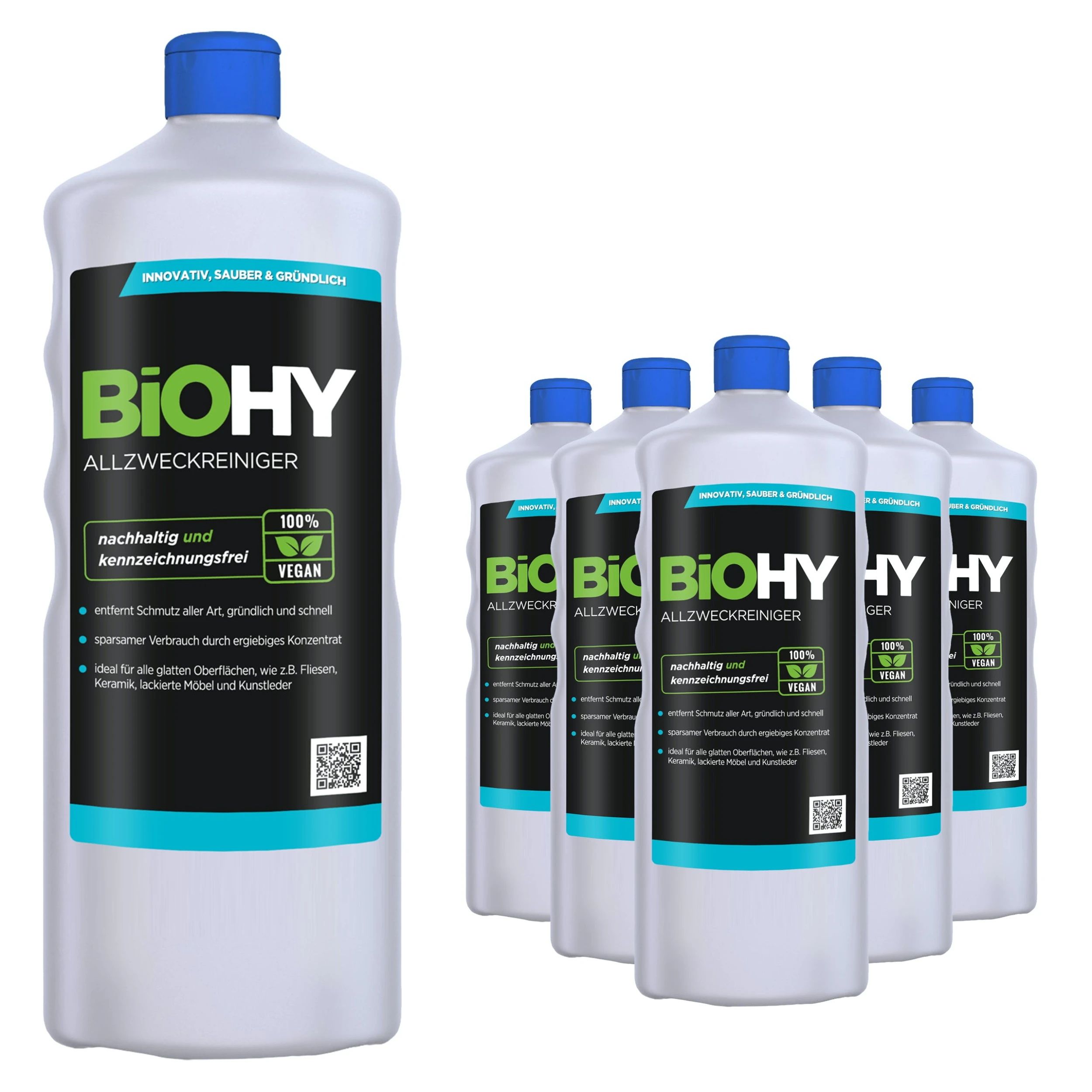 BiOHY Allzweckreiniger Konzentrat (480x1l Flasche) | Schonender Profi - Universalreiniger Für Haushalt Und Auto | Vollständig Biologisch Abbaubar 4 BiOHY Allzweckreiniger Konzentrat (480x1l Flasche) | Schonender Profi - Universalreiniger Für Haushalt Und Auto | Vollständig Biologisch Abbaubar – Bild 4