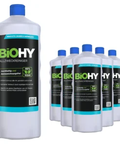 BiOHY Allzweckreiniger Konzentrat (6x1l Flasche) | Schonender Profi - Universalreiniger Für Haushalt Und Auto | Vollständig Biologisch Abbaubar