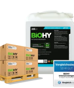 Null BiOHY Intensivreiniger Universal (24x20l Kanister) | Hochleistungs-INDUSTRIEREINIGER | Grundreiniger Ideal Für Hochdruckreiniger, Schaumarm
