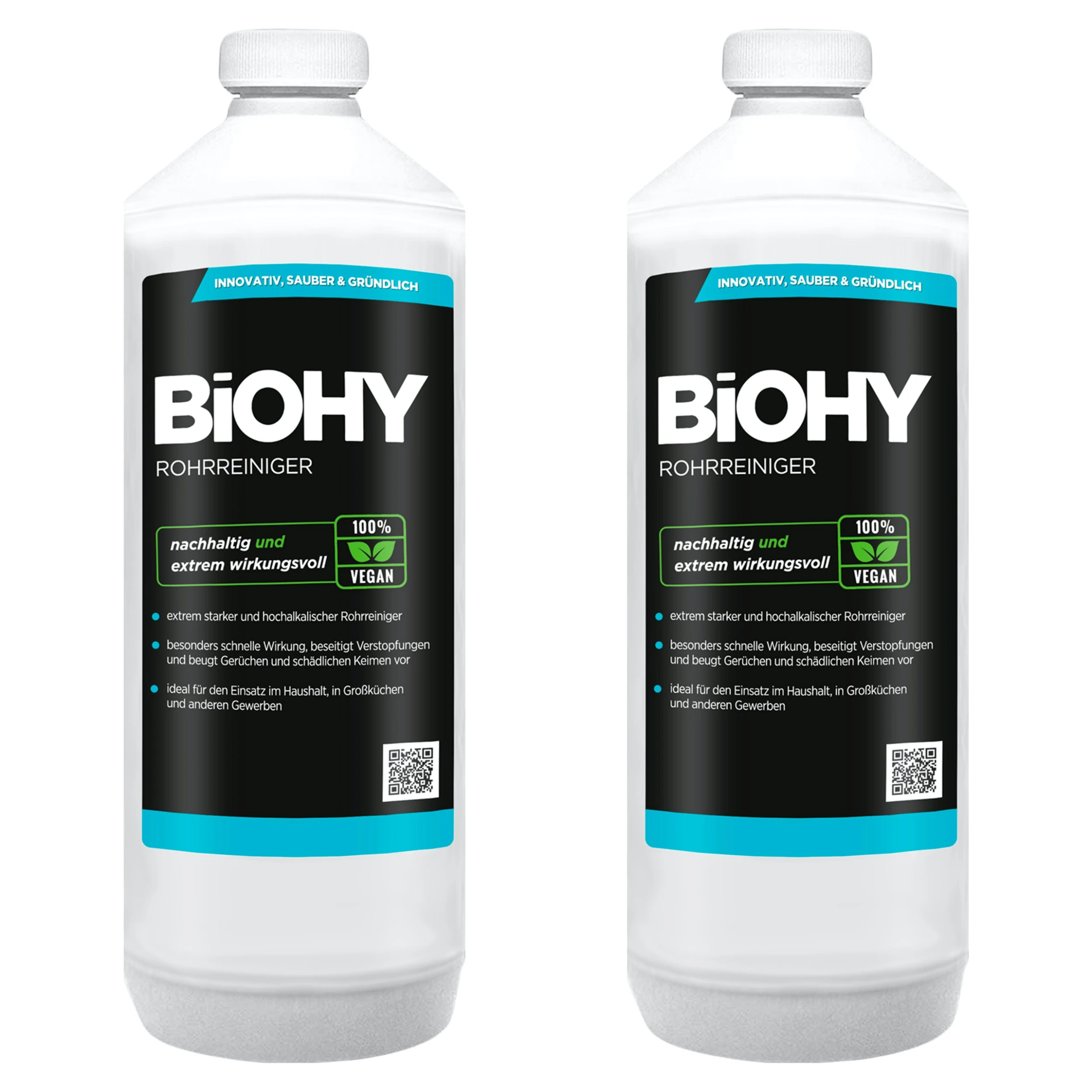 BiOHY Rohrreiniger (480x1l Flasche) | EXTRA STARK | Flüssiger, Hochkonzentrierter Abflussreiniger | Geruchsneutral | Für Alle Verstopfungen 3 BiOHY Rohrreiniger (480x1l Flasche) | EXTRA STARK | Flüssiger, Hochkonzentrierter Abflussreiniger | Geruchsneutral | Für Alle Verstopfungen – Bild 3