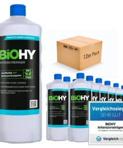 Null BiOHY Intensivreiniger Universal (12x1l Flasche) | Hochleistungs-INDUSTRIEREINIGER | Grundreiniger Ideal Für Hochdruckreiniger, Schaumarm