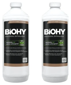 Null BiOHY Universal Entkalker (2x1l Flasche) | Konzentrat Für 20 Entkalkungsvorgänge Pro Flasche | Kompatibel Mit Allen Kaffeevollautomaten
